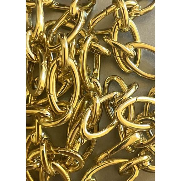 Tiffany & Co. 18K Gold 27 Clasping Links Necklace Choker 4 Charms 15.3” Pristine - Picture 4 of 16